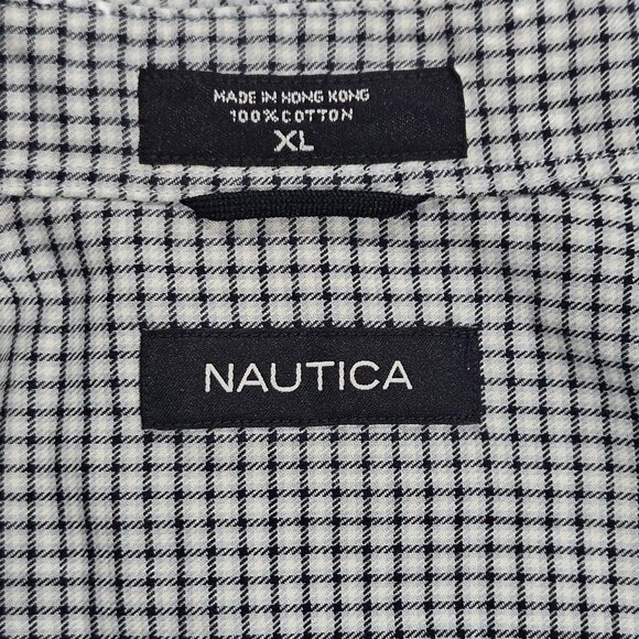 Nautica Men’s XL Micro-Check Button Down Shirt 100% Cotton (Hong Kong) - Picture 2 of 7